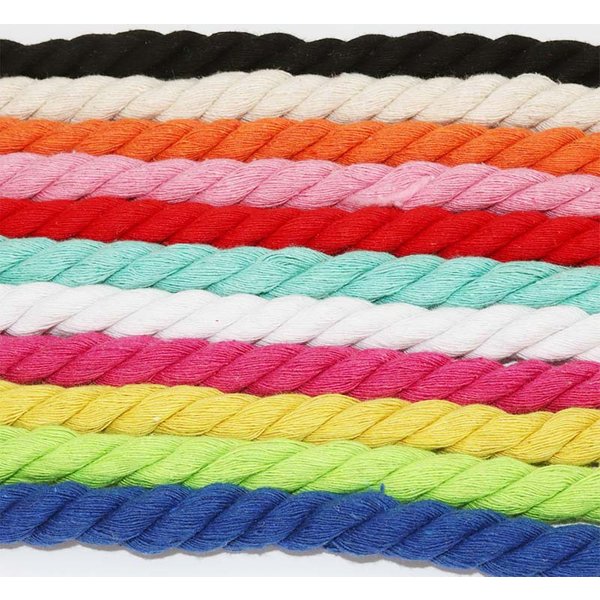Shoelaces Source Pure Color Round Three Strand Cotton Rope 12Mm Color Creative Ins Style White Shoes Suitable For Shoelaces-image