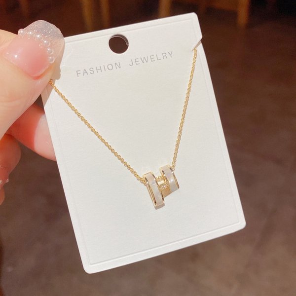 Silver Needle Temperament Fashion Shell H Letter Earrings Female Niche Simple Design High Quality Earrings Wholesale-image