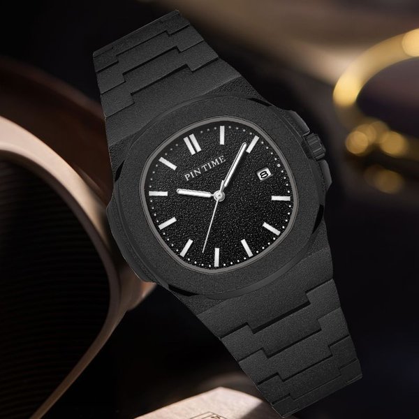 2023 New Hot Selling Men's Leisure Business Men's Quartz Watch Watch Parrot Frosted Snail Calendar Nightlight Baida Watch-image
