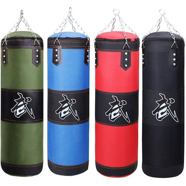 Hanging Punching Bag Set - Lightweight Hollow Training Sandbag For Boxing, Mma, Taekwondo & Fitness (Includes Hooks & Chains)-image