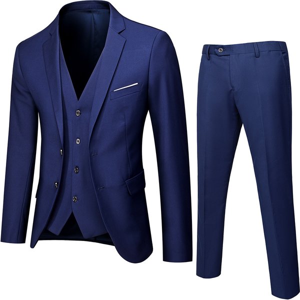 Men's Clothing Men's Suit Three Piece Slim Suit Men's Business Suit Best Man Groom Wedding Dress