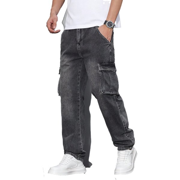 Men’S Light Blue Stretch Jeans – Comfortable Slim Fit Denim Pants (Sizes S-XXXL)-image