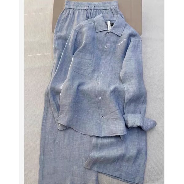 Women's Clothing High End Suits Casual Sports Shirts Spring And Summer Fashion Simple Loose Temperament Linen Relaxation Wear-image