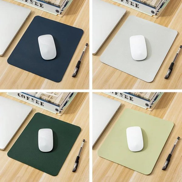 1PCS Small PU Mouse Pad Non-Slip Gaming Leather Mouse Pad Waterproof Anti-Scratch Easy To Clean Mat For PC Laptop Desktop-image