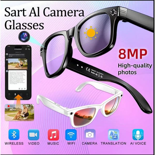 W610 800W Pixel AI Translation Photo Camera Smart Gla WIFI Image Transmission Dual Noise Reduction Anti-shake