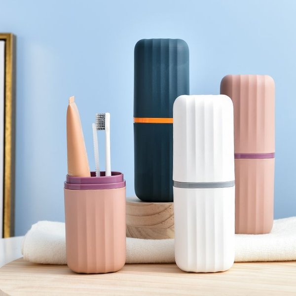 Travel Mouthwash Holder Holiday Portable Wash Storage Box Plastic Toothbrush Cup Wholesale-image