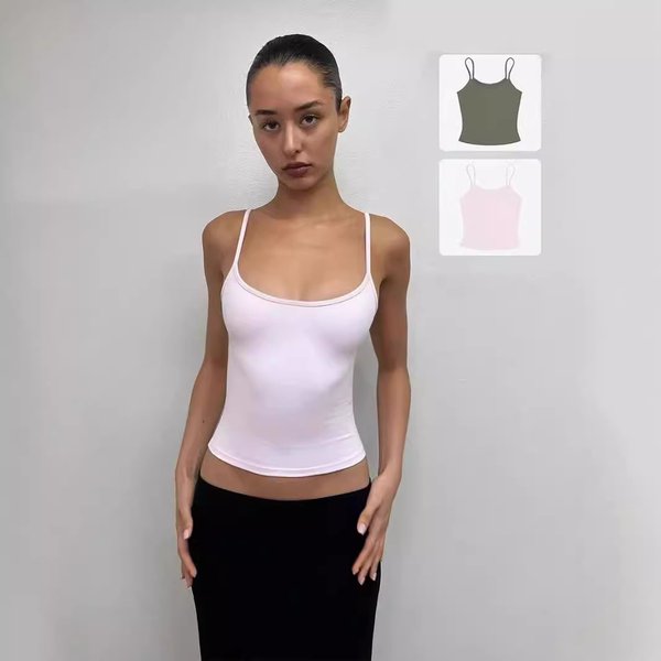 Women's Soft Workout Tops - Sexy Ribbed Crop Tank Tops For Gym, Streetwear, Summer Ultra-Stretch Nylon