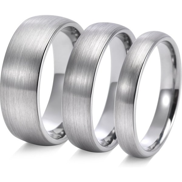 Men And Women's Jewelry Personalized Sand Surface Inner And Outer Balls 4 6 8MM Tungsten Gold Ring Tungsten Steel Ring-image
