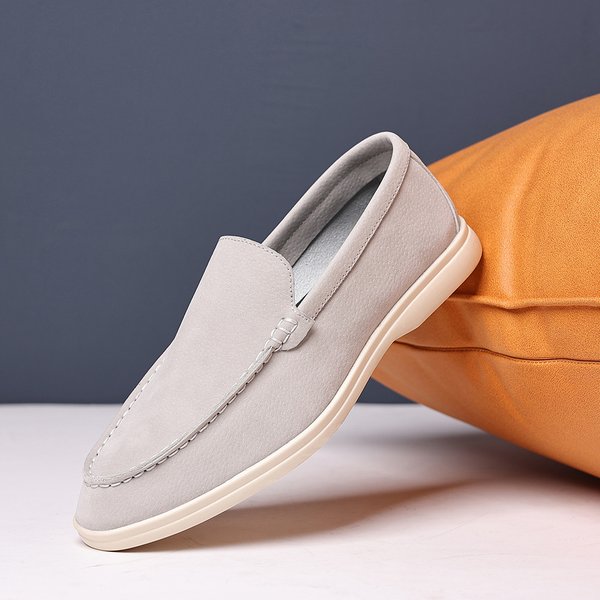 Fashion Men's Slip-on Casual Shoes Suede Leather Mens Trendy Classic Loafers Moccasins Men Outdoor Driving Flats