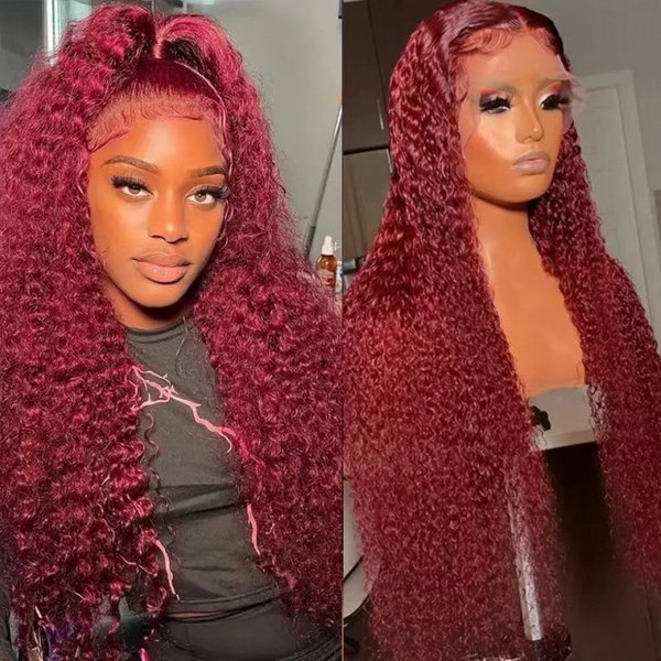 Hair Extensions & Wigs Front Lace Wig 13X4Lace Frontal Wigs Human Hair Wig Ladies Long Hair Full Headgear-image