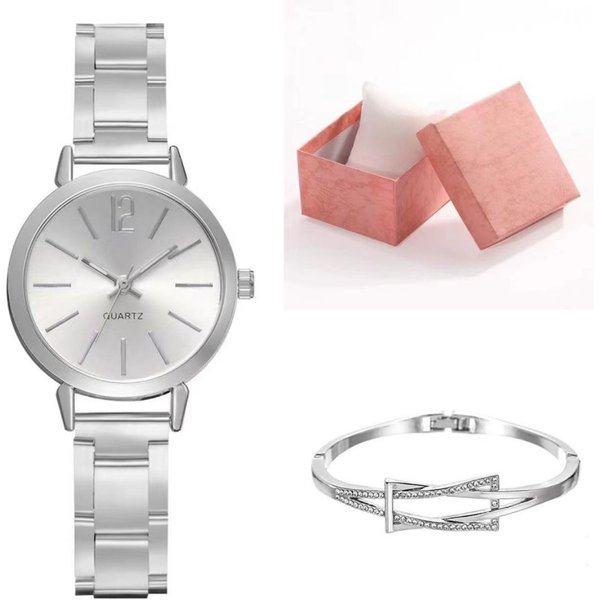 Hot Sale Women's Thin Narrow Strap Simple Business Steel Strap Quartz Watch Female Student Exam Watch Gift Box-image