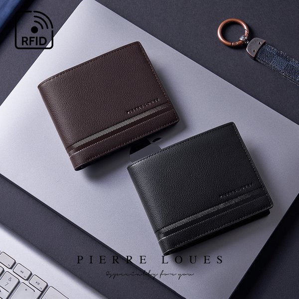 Men's Wallet Large Capacity Factory Direct Wallet Anti-Theft Brush Multi-Card Short Wallet Rfid-image