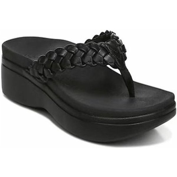 Wedge Heels To Wear Seaside Beach Fashion Increase Thick Soled Flip-flops