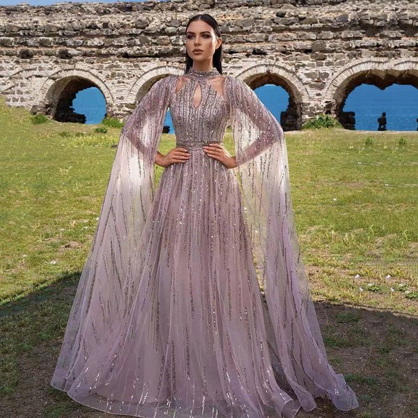 Women's Clothing Spring And Summer Women's Clothing Temperament Mesh Long Skirt Dress Tassel Sequin Evening Dress Dress
