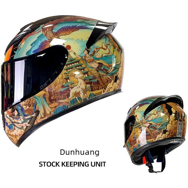 Certified National Standard Motorcycle Helmet Full Helmet Men's And Women's Winter Warm Safety Four Seasons Knight Electric Motorcycle Full Helmet