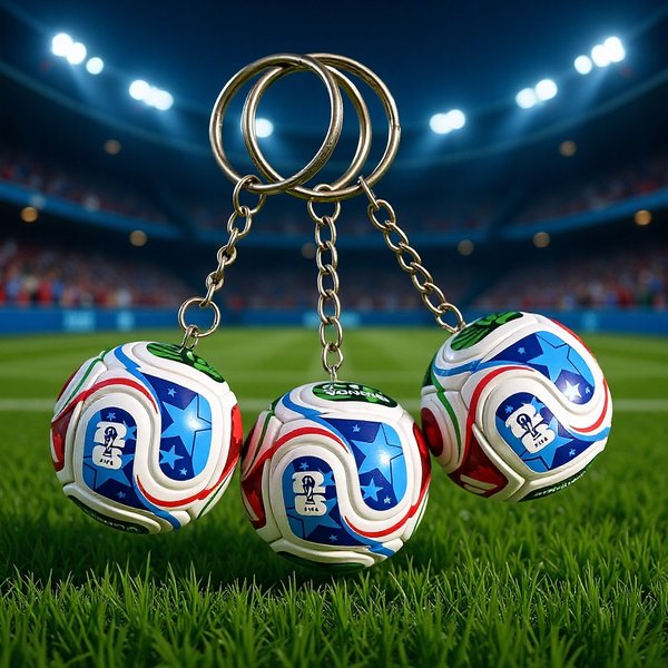 World Cup Football Keychain Pendant Jewelry Fan Merchandise Gift Souvenir Cross Border US Canada Mexico New Style-image