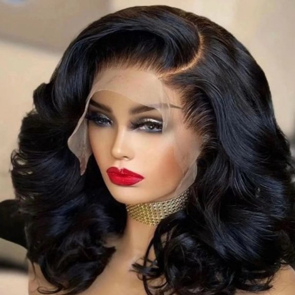 Women's Small Curly Hair Wig Lace Trimmed High Temperature Silk Chemical Fiber Hair Extensions-image
