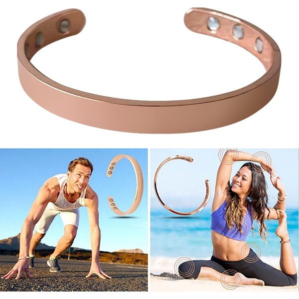 Yamaler 1Set Magnetic Therapy Bracelet Fine Workmanship Adjustable Alloy Black Health Care Magnetic Ring Birthday Gifts