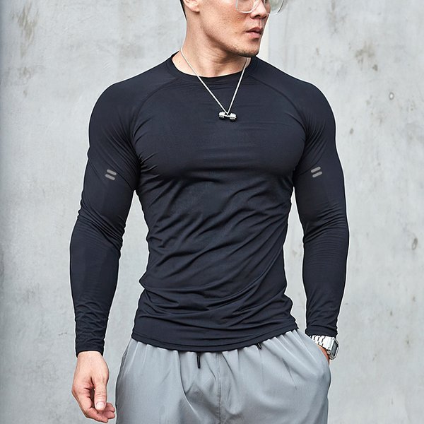 Men's Clothing basketball tights men's sports fitness base training outdoor competition training breathable long sleeved compression clothing