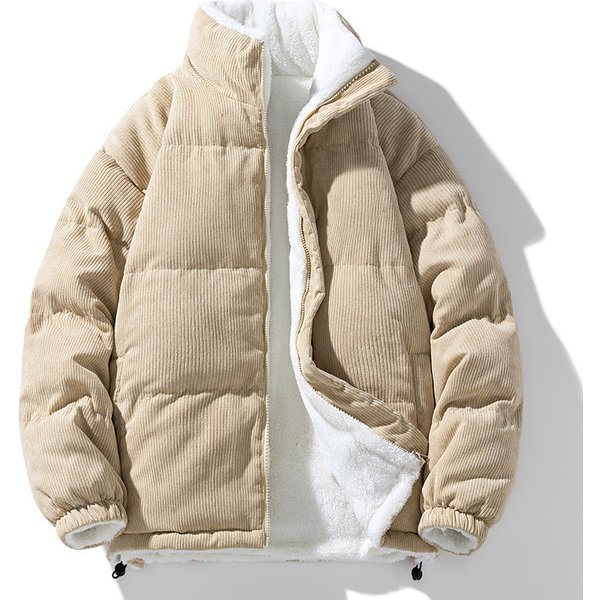 Men's Clothing Reversible Cotton Coat Winter Plus Velvet Thick Warm Cotton Coat