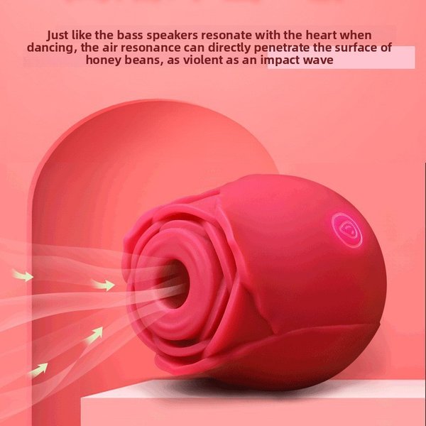 Cross-Border Hot Item: Vibrating Rose Flower Massager For Women, Adult Sex Toy-image