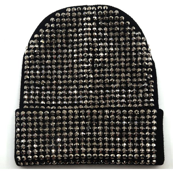 Fashion New Diamond Skullies Beanies Men Women Knitted Hats For Mrs Winter Beanie Hat Gorro Warm Brimless Bonnet Lady Cap-image