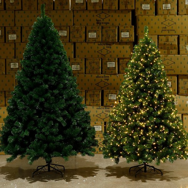 Premium PVC Christmas Tree Decorations – Large Indoor/Outdoor Holiday Display With Built-in Lights (120cm To 300cm, Auto-Assembly)