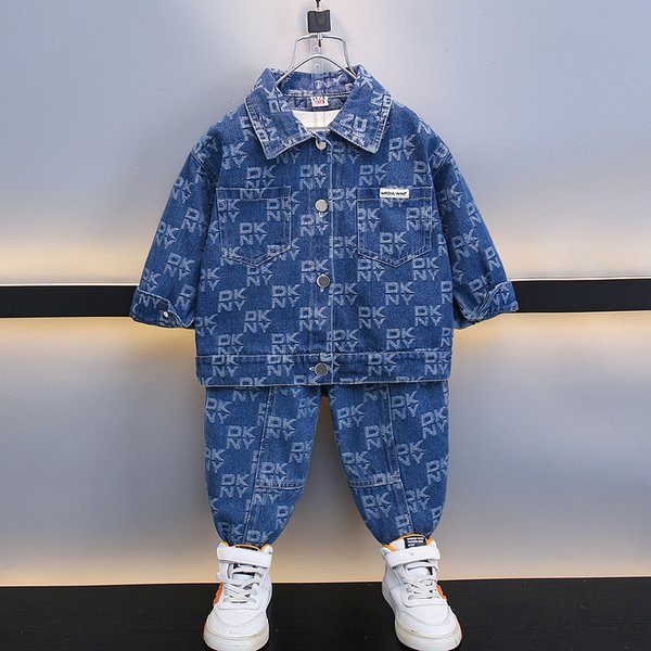 Kid's Clothing Children's Spring And Autumn Children's Clothing New Style Baby Spring And Autumn Clothes Cool Street Denim Clothes-image