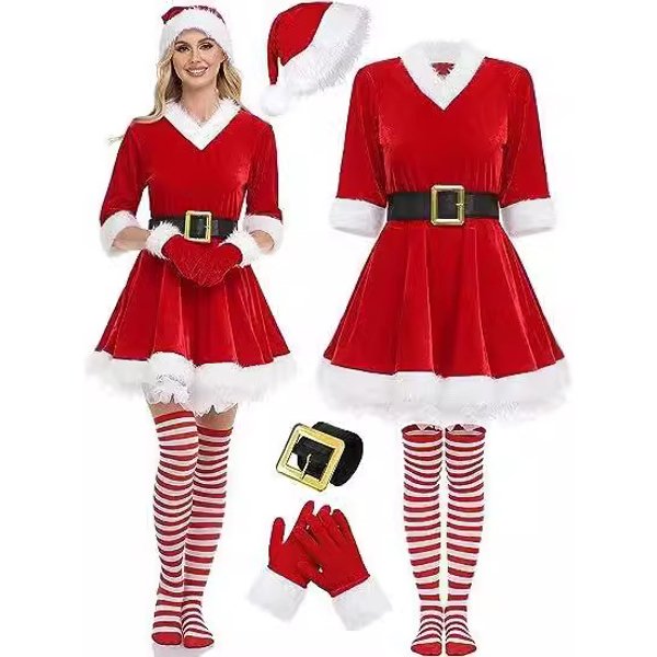 Christmas Adult Dress Christmas Dress Christmas Party Dress Christmas Dress Santa Claus Costume-image