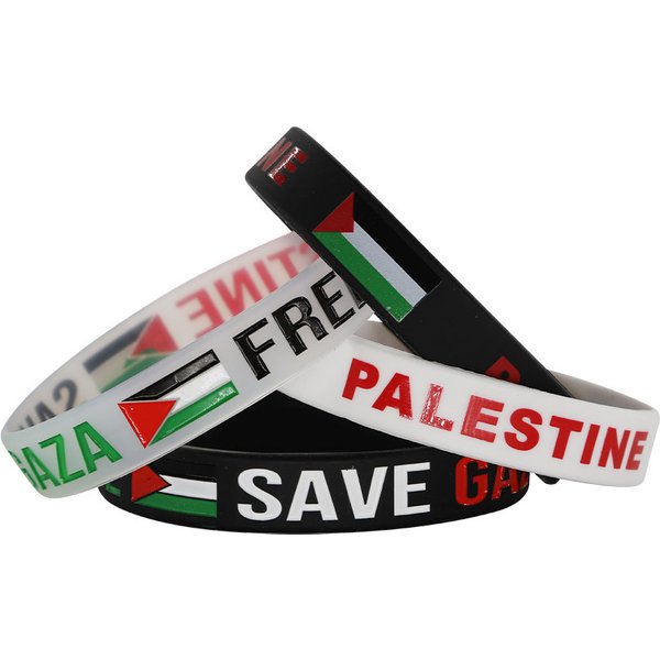 Free Palestine Palestine Silicone Bracelet Save Gaza Gaza Inspirational Sports Bracelet-image