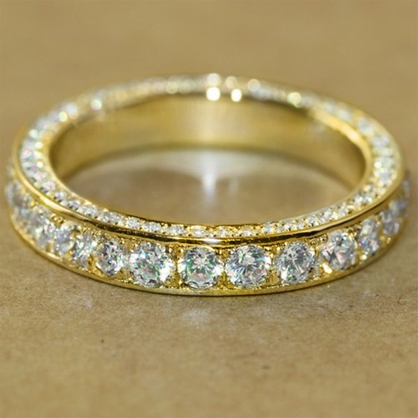 Ring Full Circle Micro Inlaid Zircon Ladies Ring Jewelry Fashion All-Match Accessories Ring