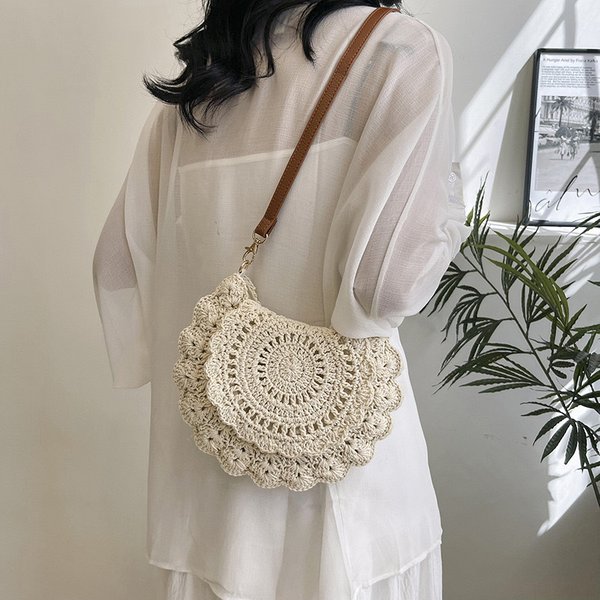 Adjustable Woven Crossbody Bag - Summer Beach Vacation Bag For Women-image