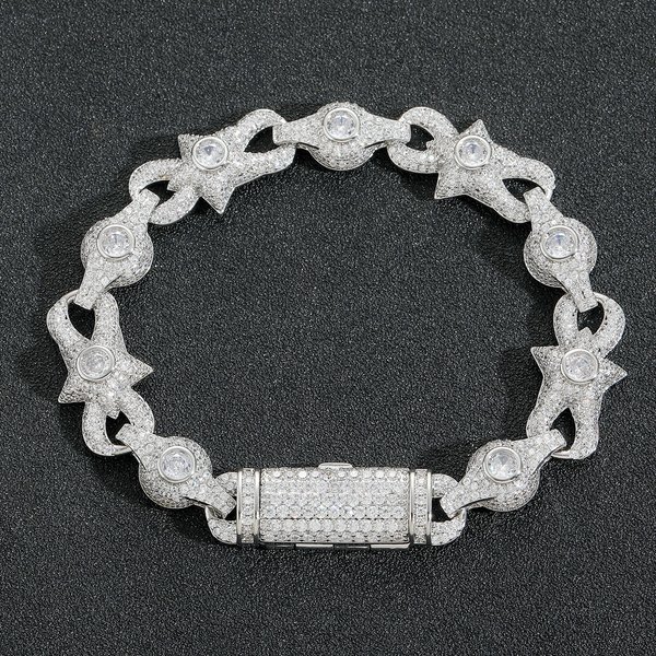 Men’S Jewelry Set Fashion New Hip Hop Bracelet 10Mm Eye Cuban Chain Micro Inlaid Zircon Creative Niche Men And Women Hip Hop Accessories-image