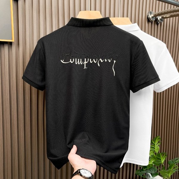 Men's Clothing Luxury Light Shirt For Men Short Sleeve High End Lapel Trendy Brand Embroidered Half Sleeve Summer Men's Clothing