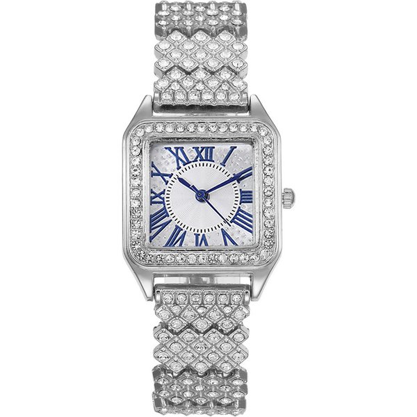 Hot Sale Fashion Roman Wenzhong Diamond Square Women's Watch Women's Watch Quartz Watch-image