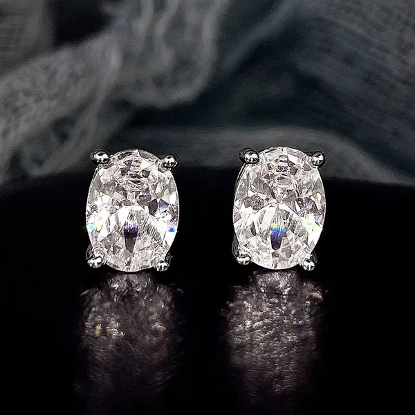 Choucong Drop Ship Stud Earrings Moissanite Solitaire Simple Fashion Jewelry 925 Sterling Silver Gold Fill Women Wedding