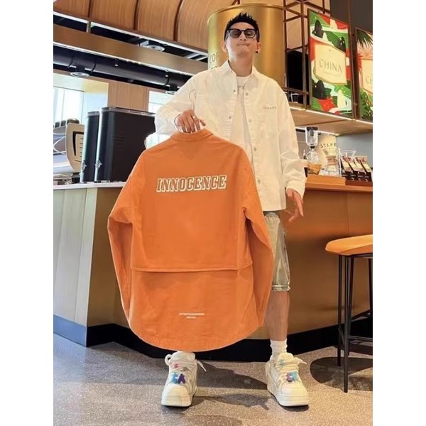 2024 Early Autumn New Product Niche Minimalist Men's Trend Loose And Versatile Casual Sports Long Sleeved Jacket-image