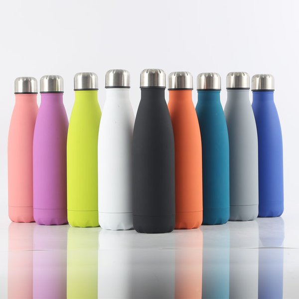 Exclusive Flask Small Mouth Water Cup Portable Vacuum Rubber Paint Coke Bottle Stainless Steel Insulation Cup-image