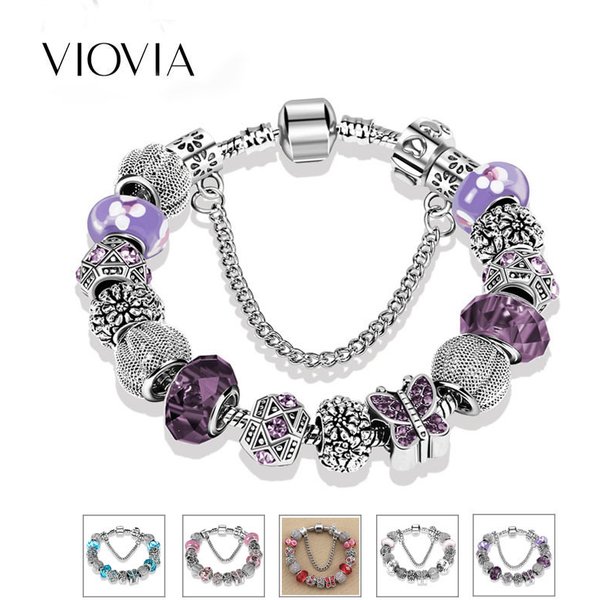 Hot Selling Beaded Bracelet Female Diy Diamond Inlaid Butterfly Alloy Tennis Hand Ornament-image