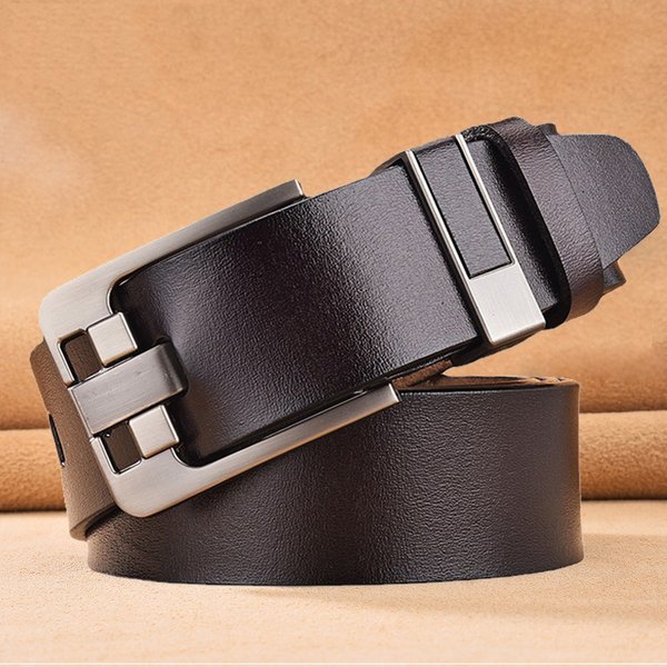 Hot Belt Male Fashion Men's Designer Cowskin Belts For Jeans Genuine Leather Strap Pin Buckle Plus Size 140 150 160 170Cm-image