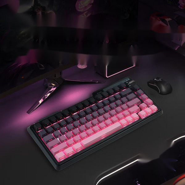 Kzzi K75Lit Side Carved Blackberry Powder Customized Mechanical Keyboard The Third Mock Examination Hot Plug Rgb Game-image