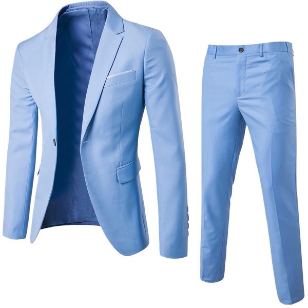 Men's Clothing Two Piece Suits For Men Fashionable Slim Fitting Suits-image