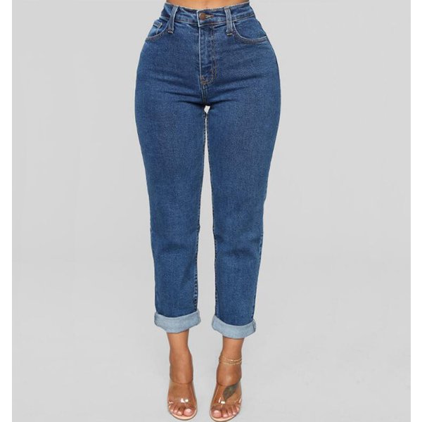 Women's Clothing New Jeans Loose High Waist Nine Points Straight Pants