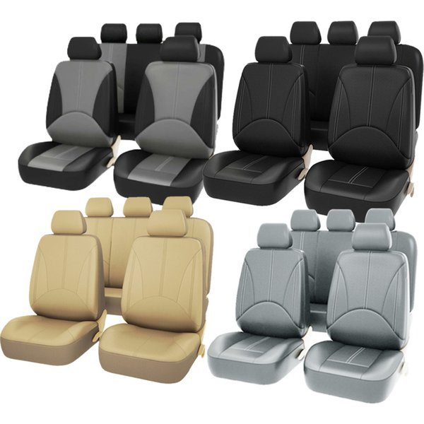 General Car Seat 9-Piece Pu Leather Car Four Seasons General Seat Cushion Cover-image