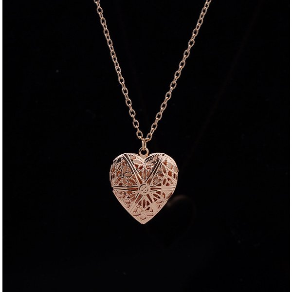2025 New Arrivals Simple Hollow Heart For Women Gold Color Love Necklace Pendant Bohemian Fashion Jewelry Girlfriend Gift N830-image