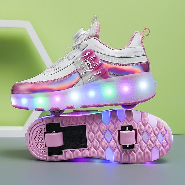 Kids Shoes Supply Of Running Shoes, Two-Wheeled Skates, Boys And Girls Roller Skates, Led Light Shoes, Manufacturers Wholesale-image