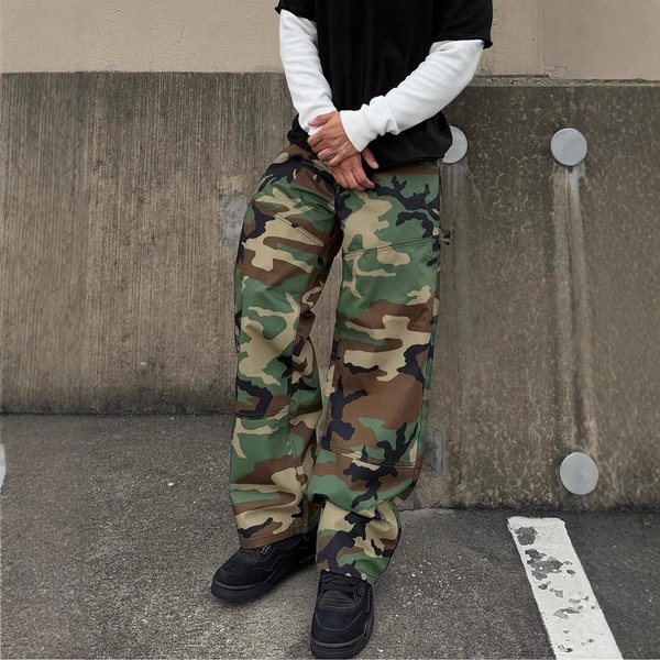 Men's Camouflage Cargo Pants Military Tactical Work Durable Comfortable Outdoor Activities Multiple Pockets-image
