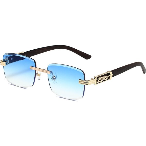 2023 New Cheetah Wood Grain Foot Leopard Head Trendy Street Photography Sunglasses-image