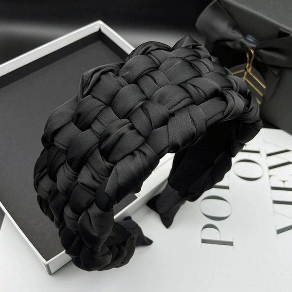 Summer New Satin Braided Hair Bands Light Luxury Premium Sense Of Headdress High Skull Top Hair Accessories-image