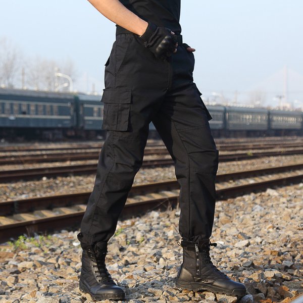 "Men's Tactical Training Pants – Durable Polyester Work & Outdoor Pants For Hiking, Security & Military Enthusiasts"